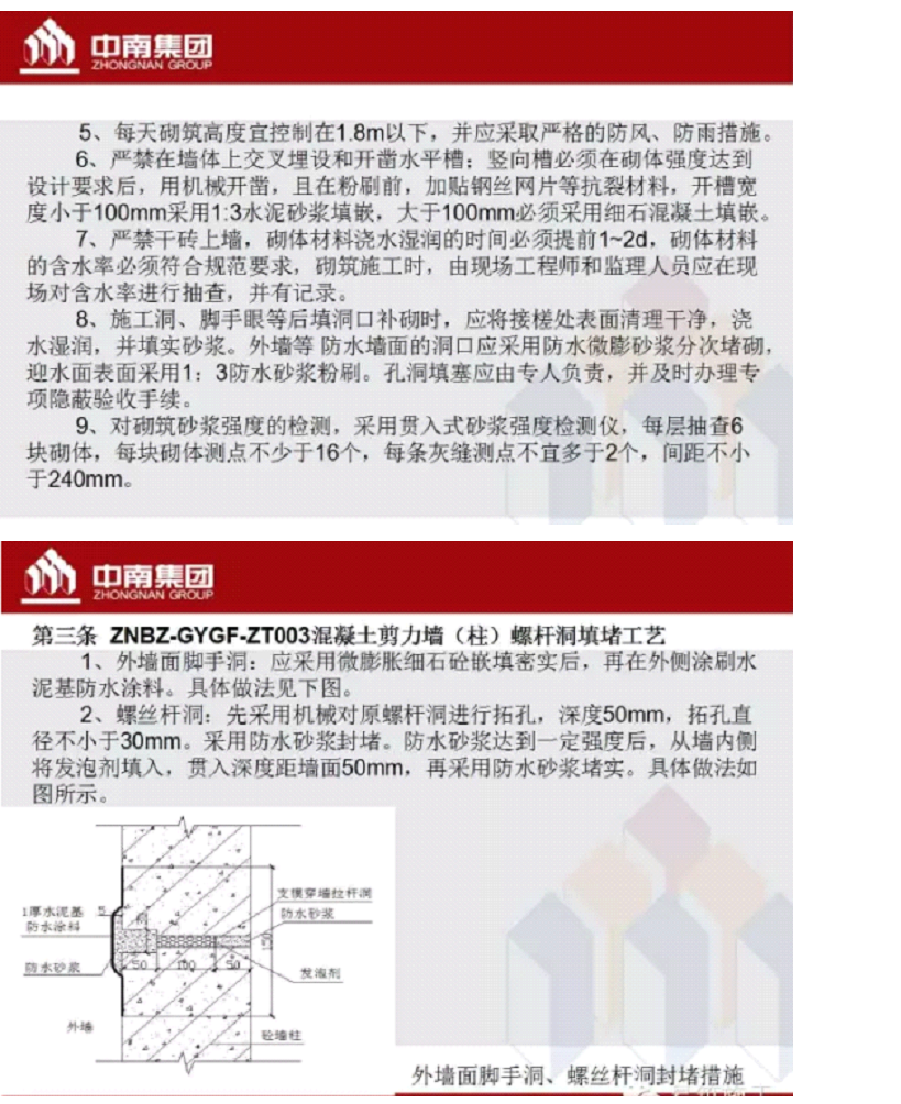 中南工艺标准、工法标准（上）