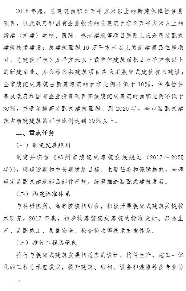 郑州市政府大力推进装配式建筑发展实施意见