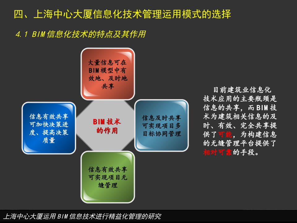 上海中心大厦运用BIM信息技术进行精益化管理的