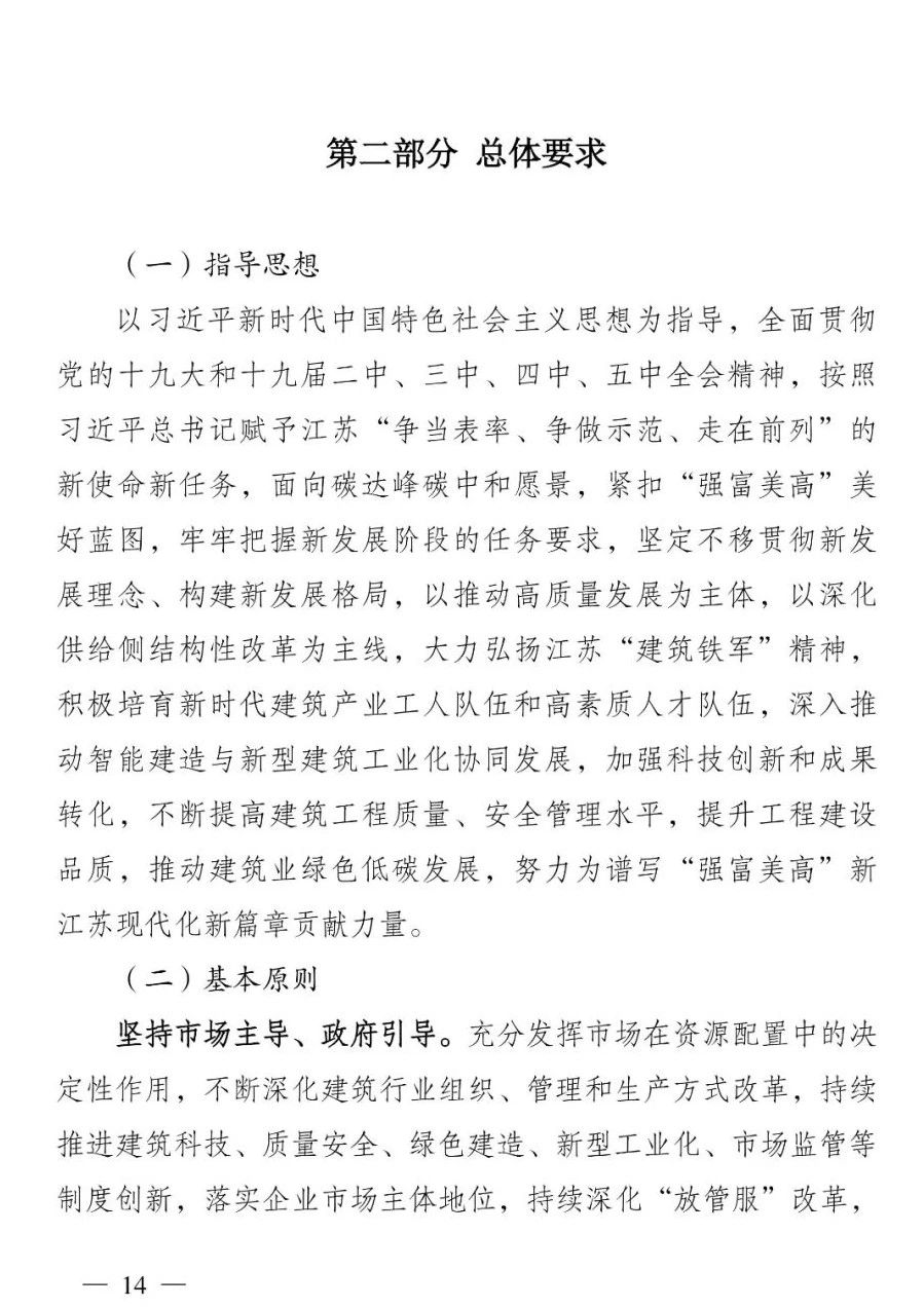 《江苏省建筑业“十四五”发展规划》印发!